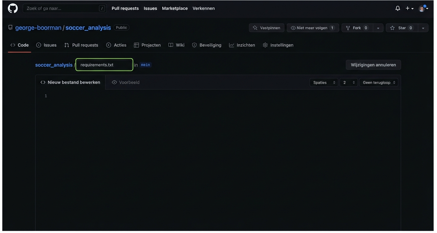 het bestand noemen requirements-dot-txt