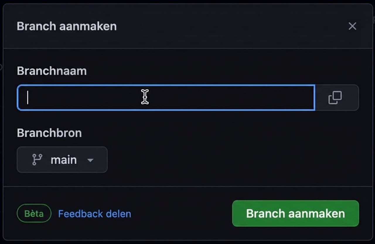 branchnaam la liga toevoegen en een branch maken