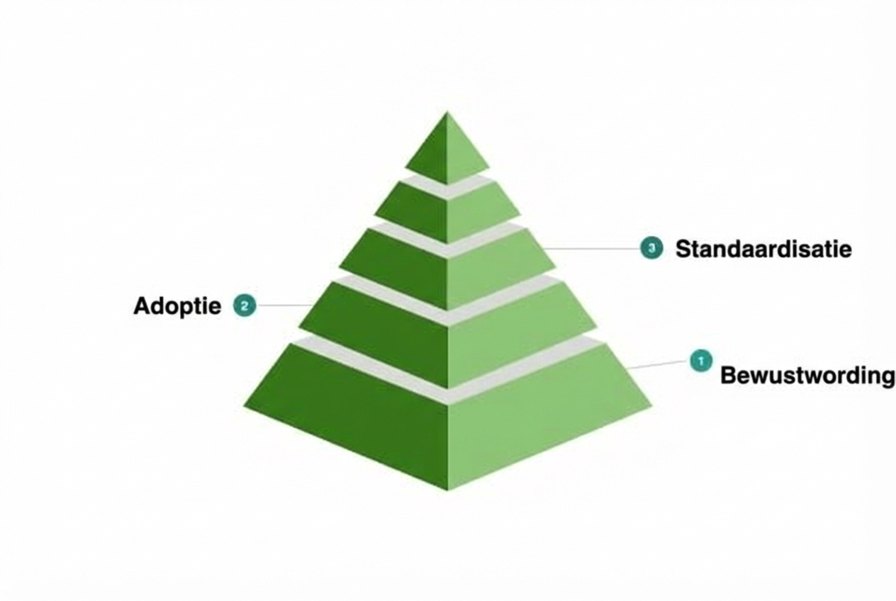 Het derde niveau van het voorbeeldmodel voor datacultuurvolwassenheid.