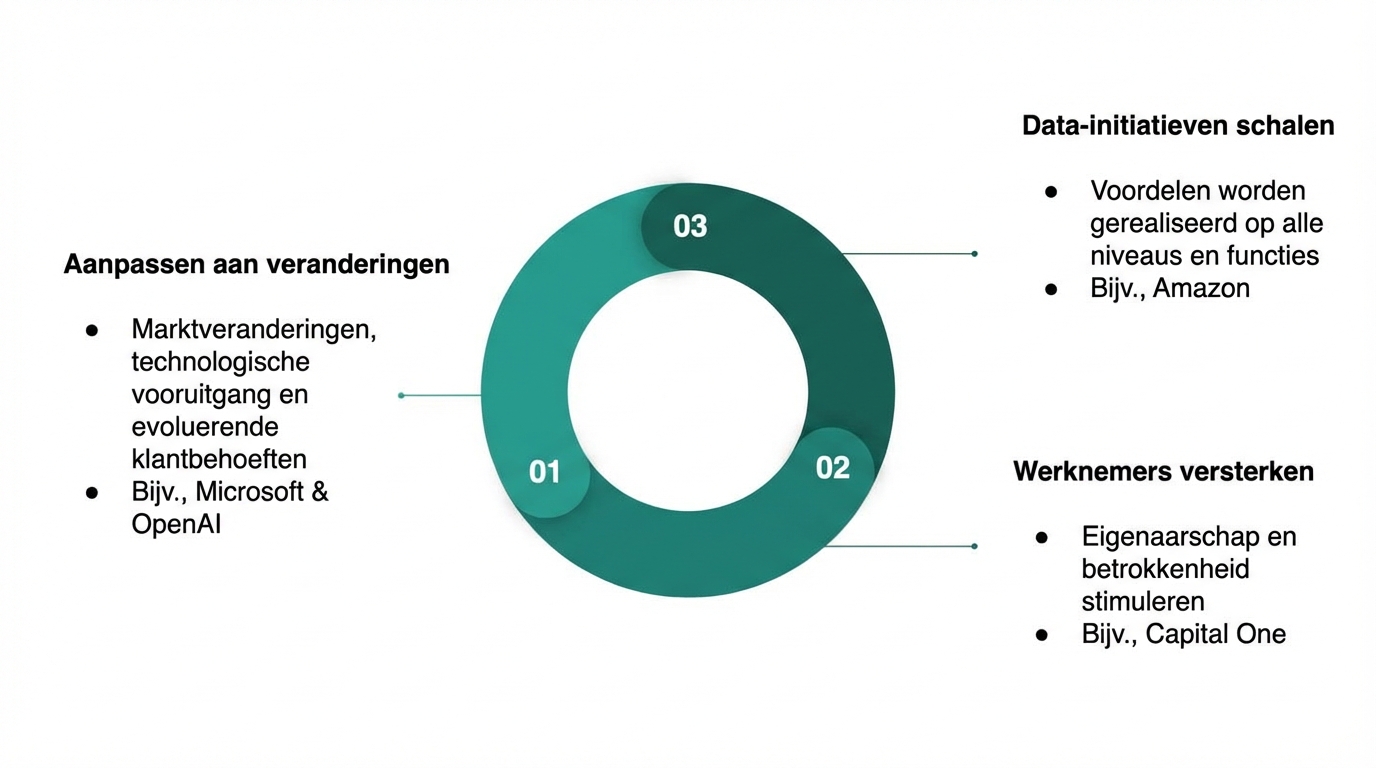 Diagram met een samenvatting van de voordelen van een duurzame datacultuur(4).