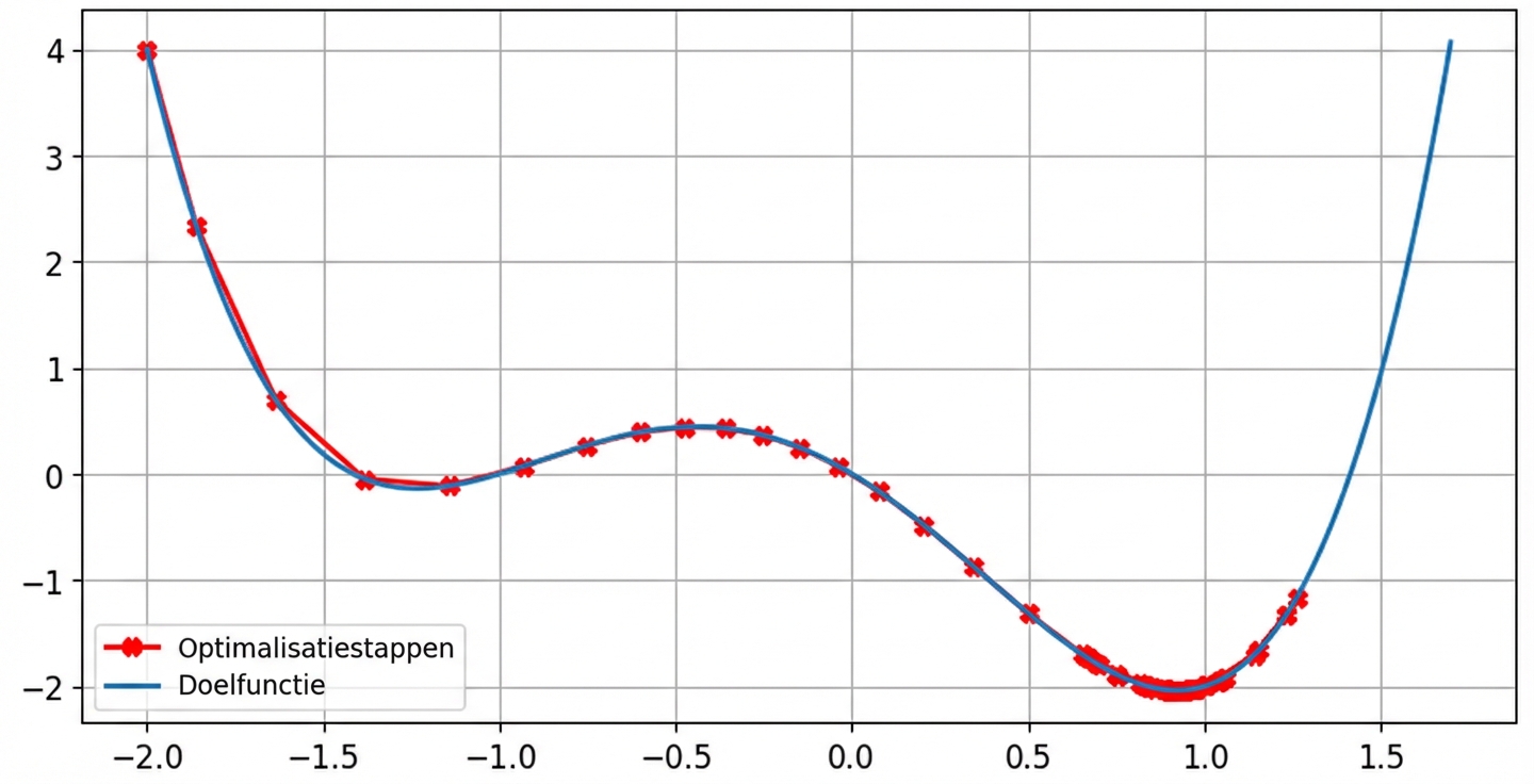 een voorbeeld van optimalisatie met momentum