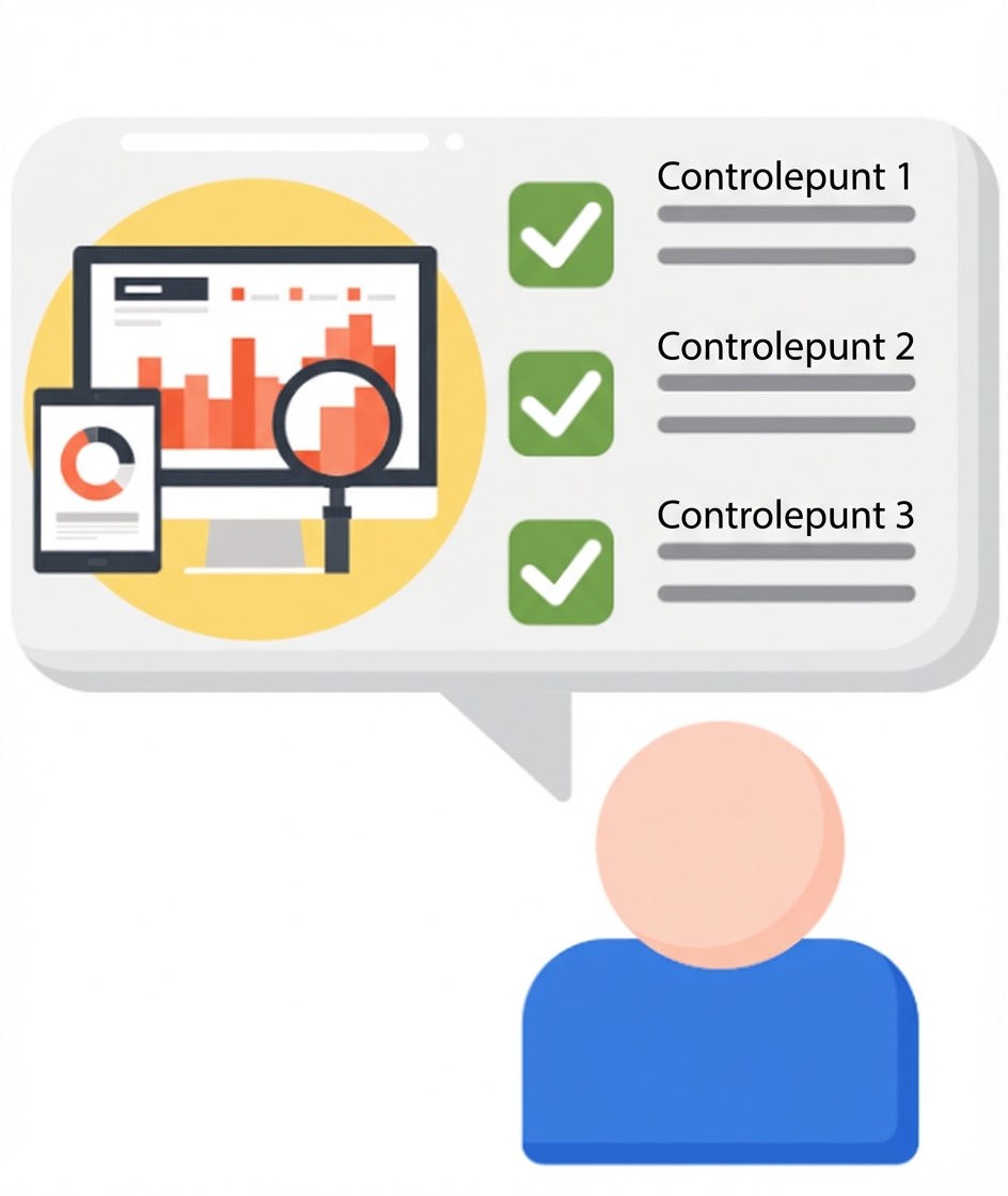Persoon denkt na over het verfijnen van analytische vragen.