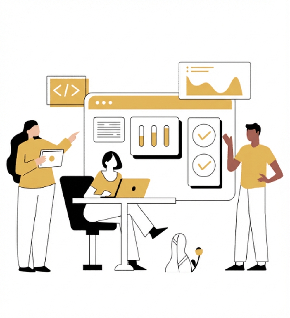 Mensen bespreken analytische resultaten