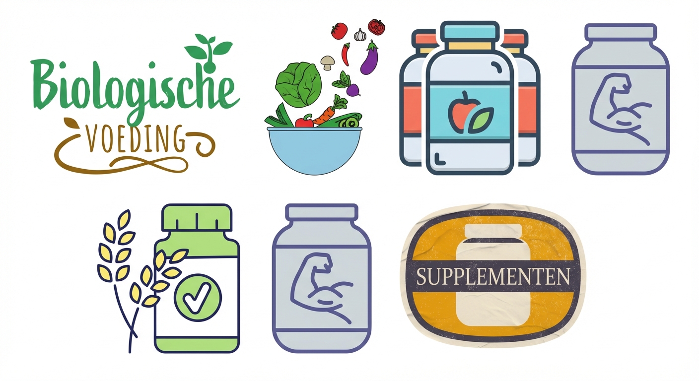Foto van supplementen en biologische voeding