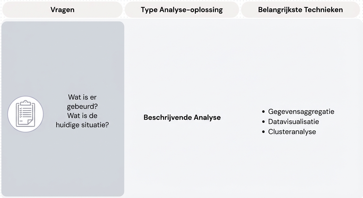 Vragen en technieken voor descriptieve analyse