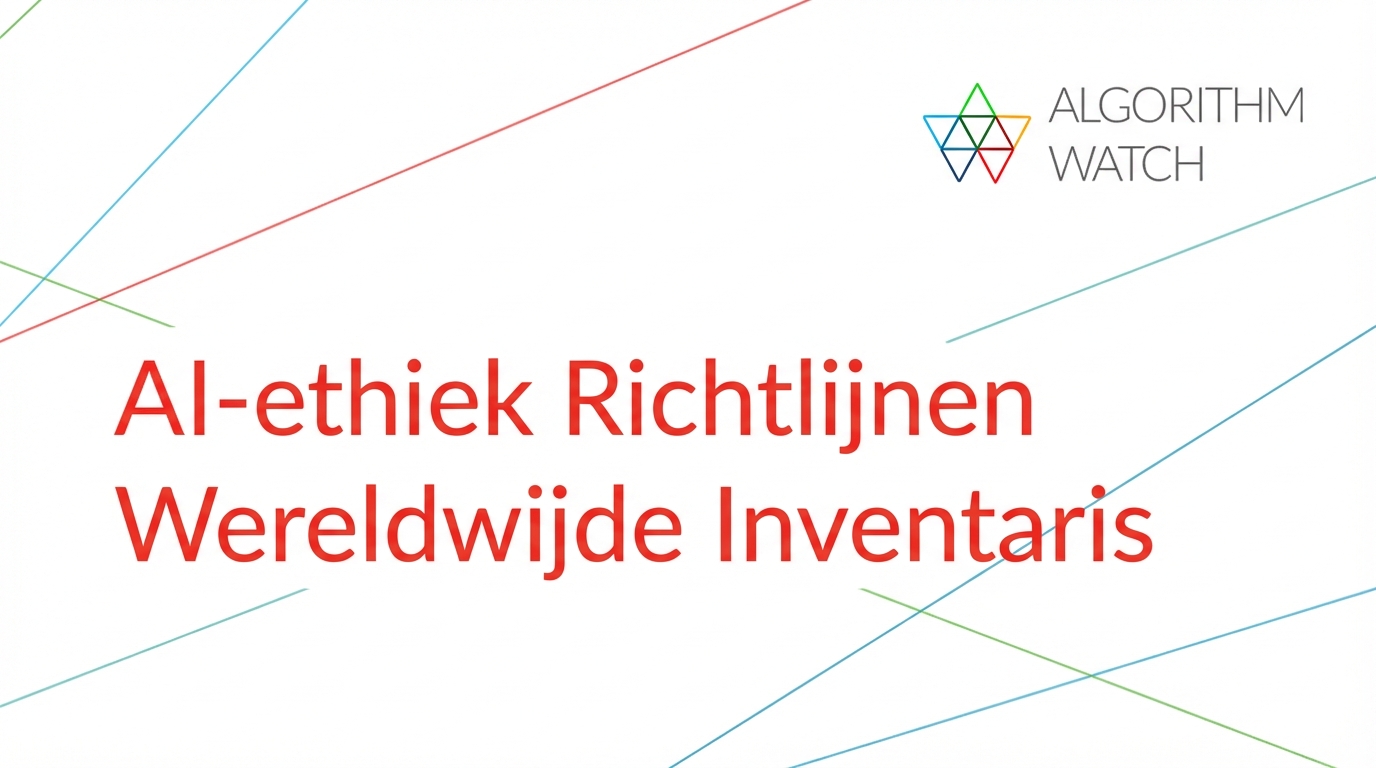 Afbeelding van AlgorithmWatchs overzicht van AI-ethiekrichtlijnen.