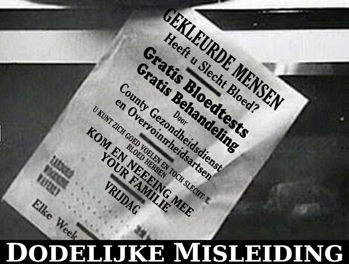 Flyer voor het werven van deelnemers voor het Tuskegee-syfilisonderzoek