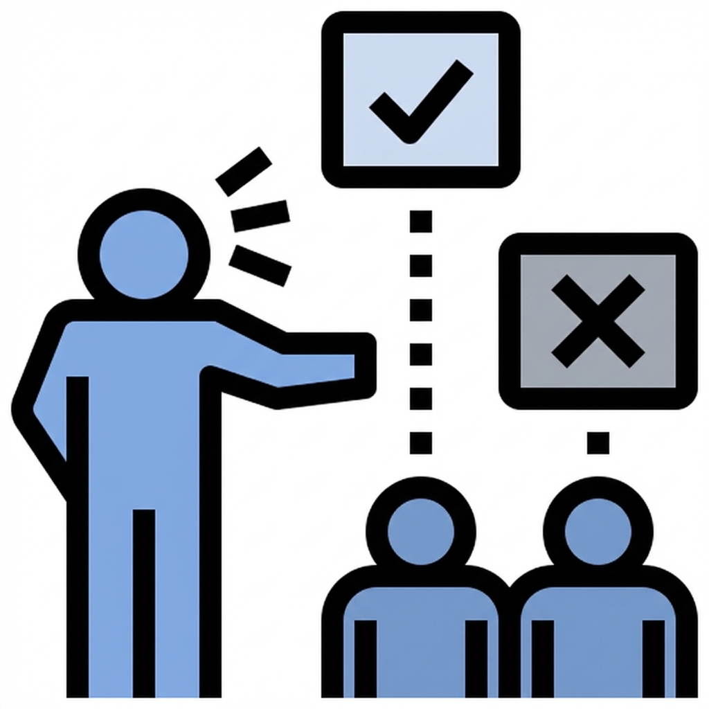 Illustratie van een bevooroordeeld oordeel.