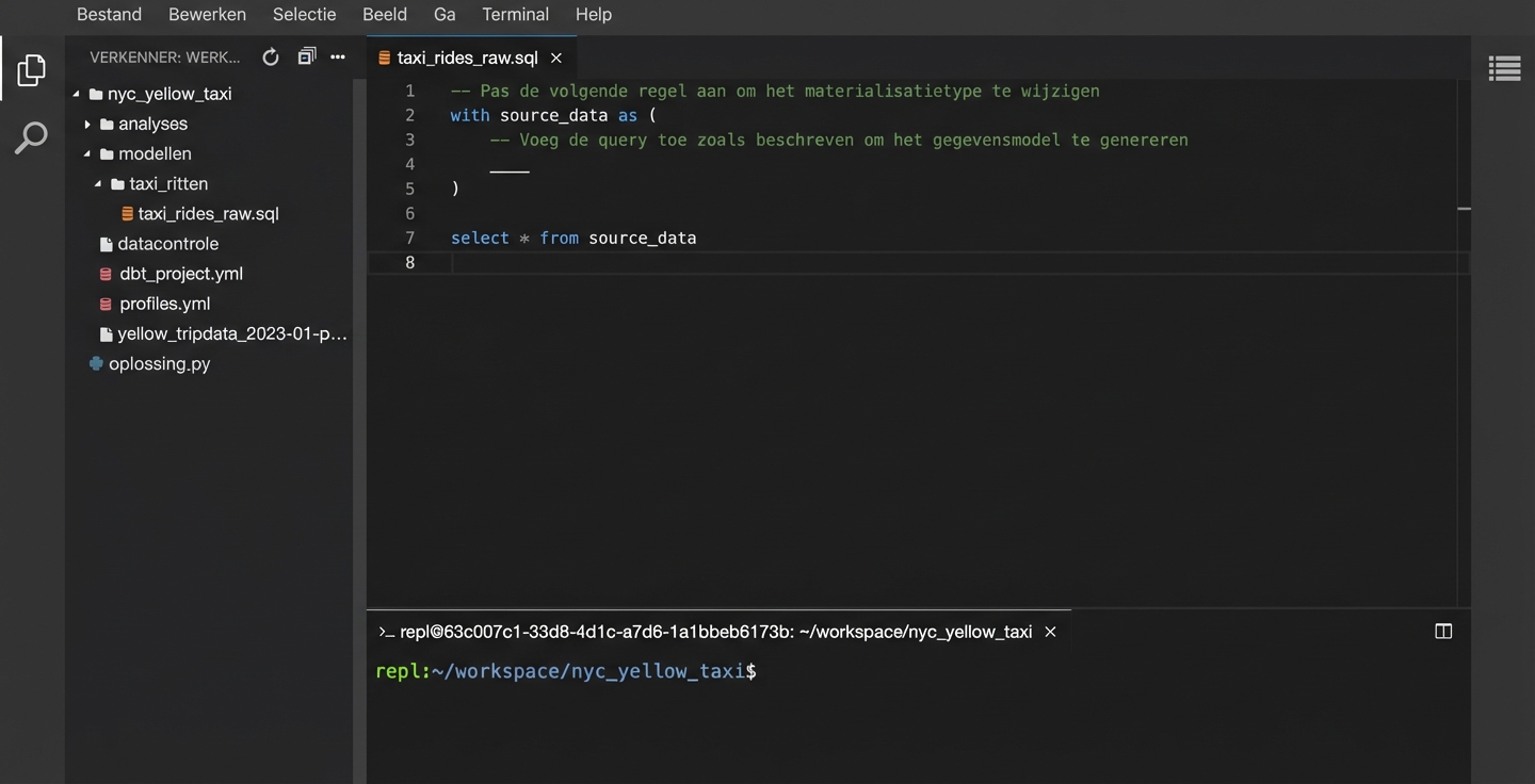 IDE-oefening voorbeeld