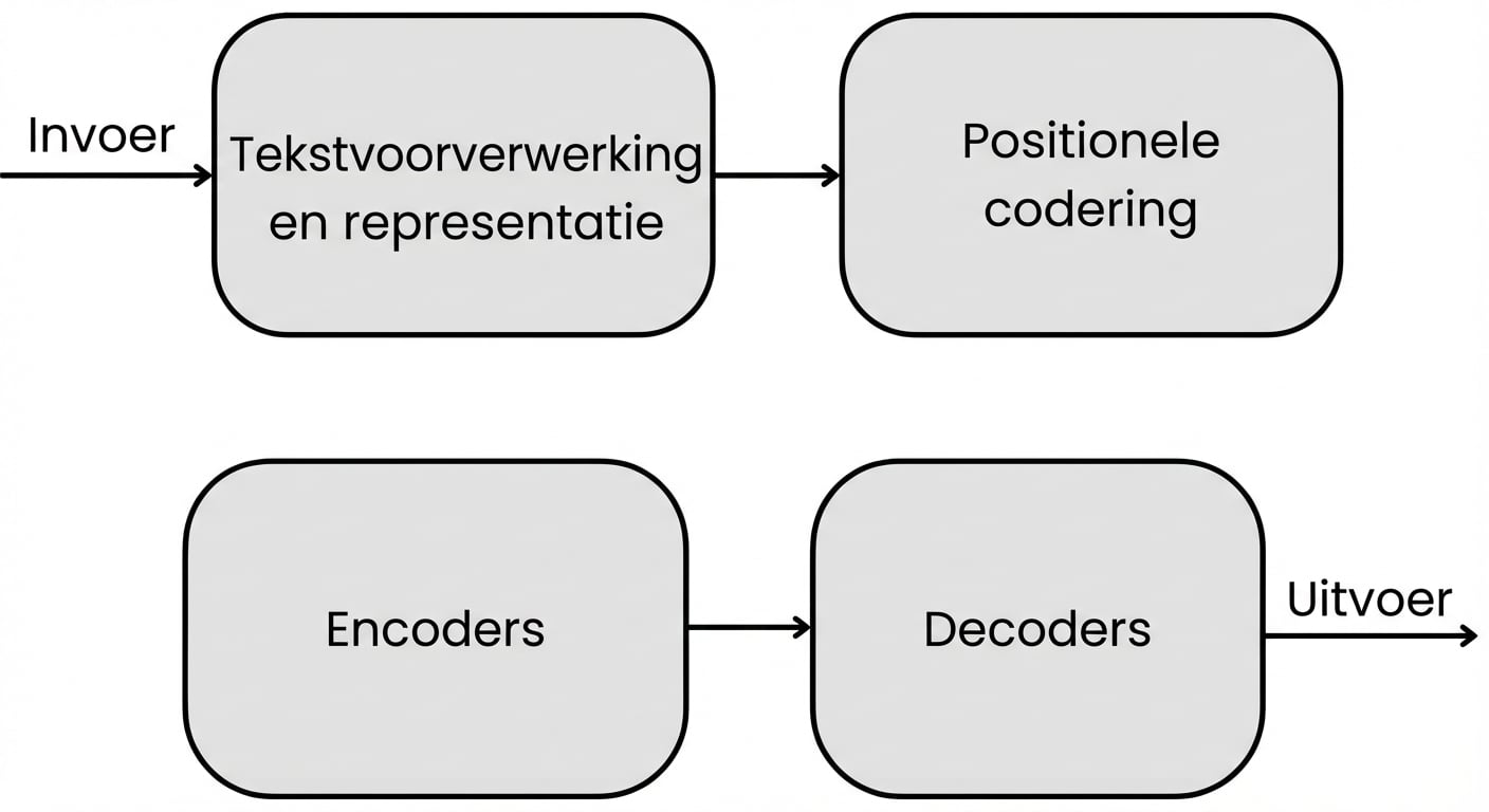 Interne componenten en dataflow binnen een transformer