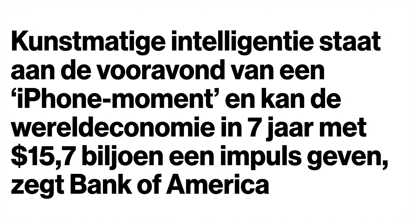 Een krantenkop: Kunstmatige intelligentie staat op de drempel van een iPhone-moment.