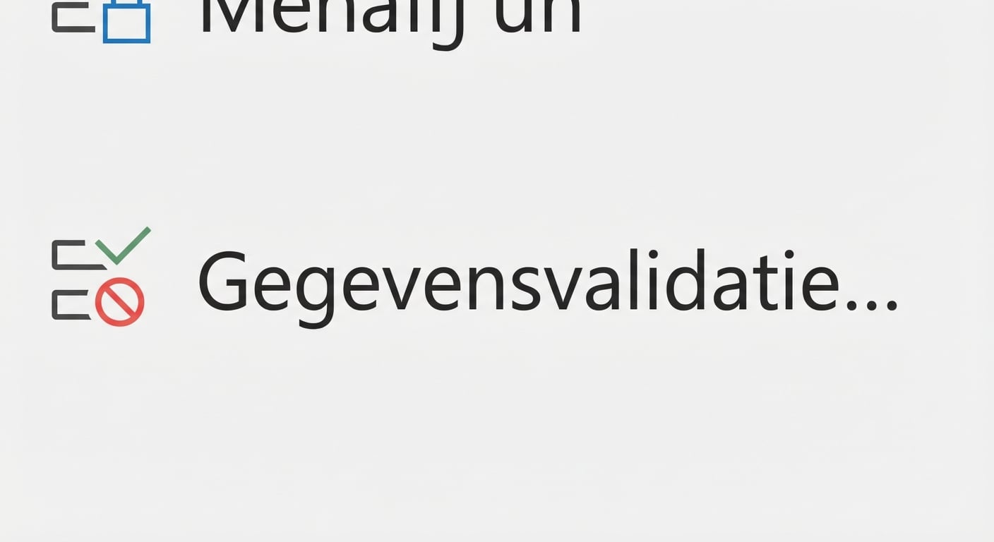 Schermafbeelding van de knop Gegevensvalidatie in Excel