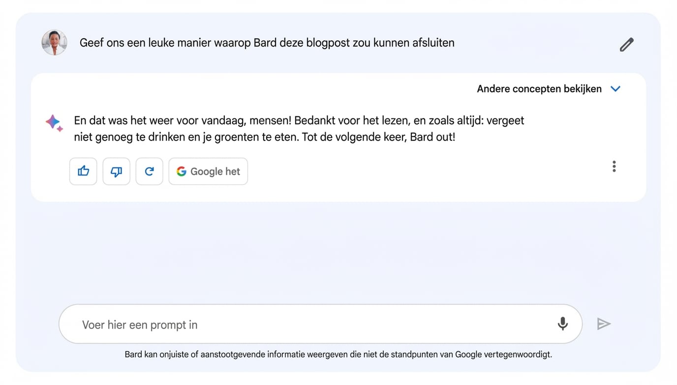 Afbeelding van Google's Bard-chatbot