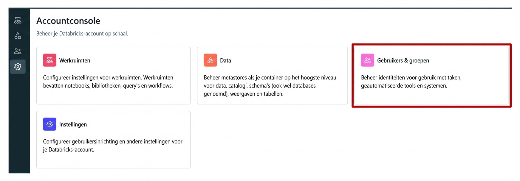 Gebruikers Account Console