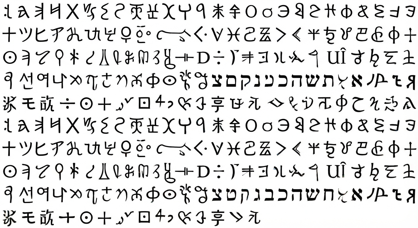 Een selectie afbeeldingen uit de Omniglot-dataset.