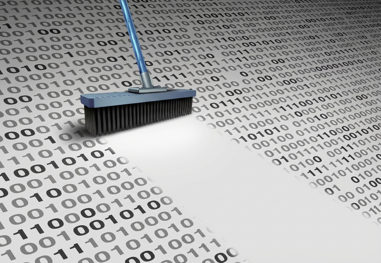 Een afbeelding van een bezem die broncode schoonveegt en duplicaten verwijdert