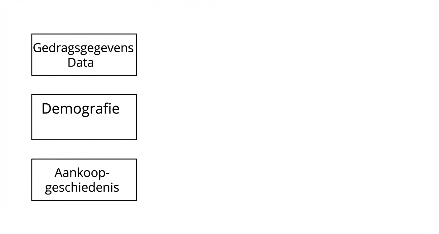 Gedragsgegevens, demografische gegevens en koopgeschiedenisgegevens.
