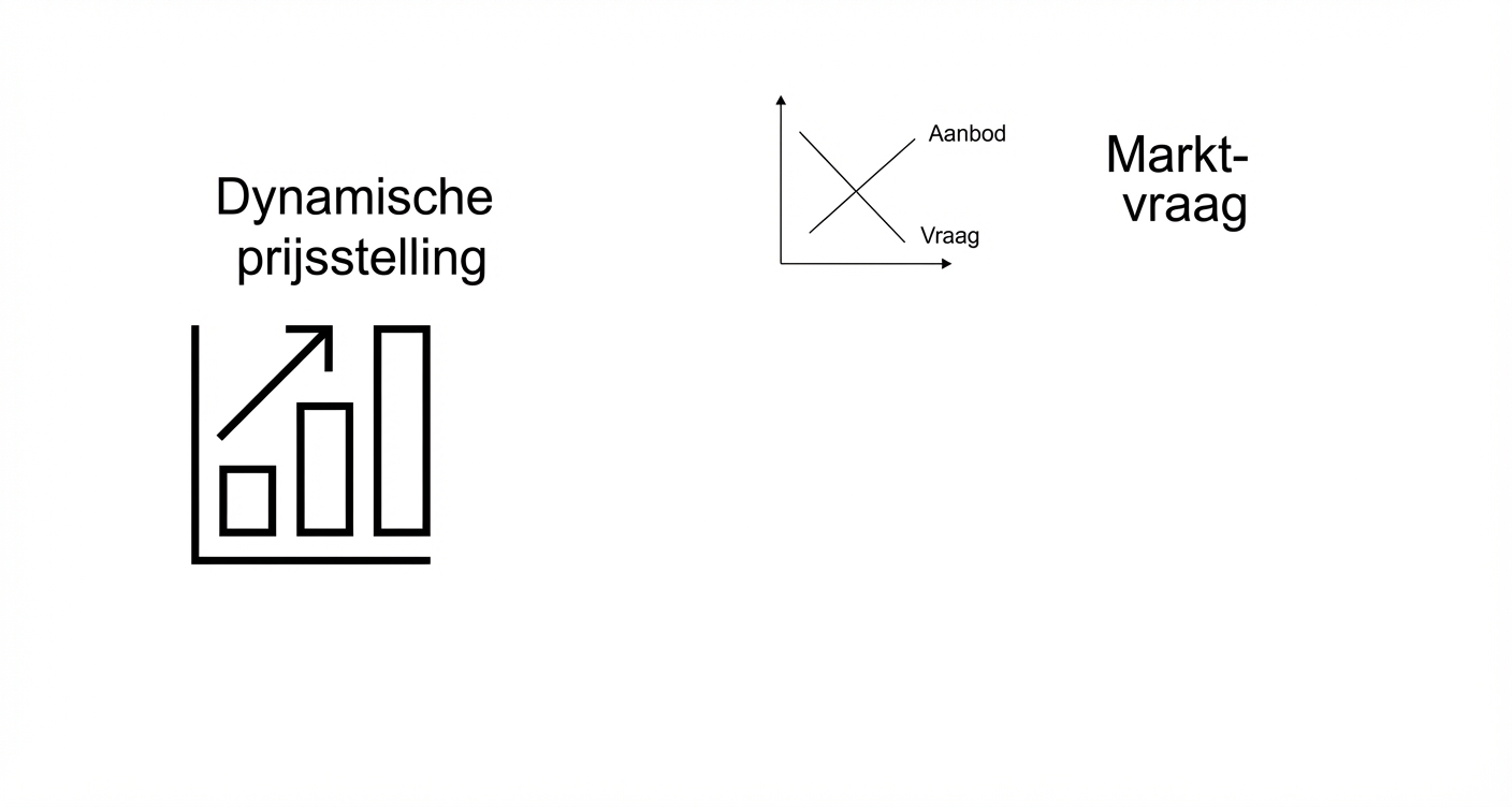 Prijstabel en een grafiek die marktvraag laat zien.