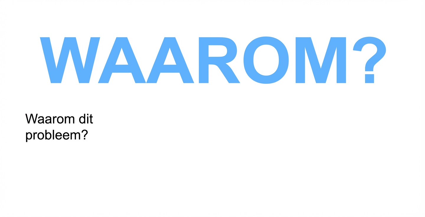 Waarom dit probleem?