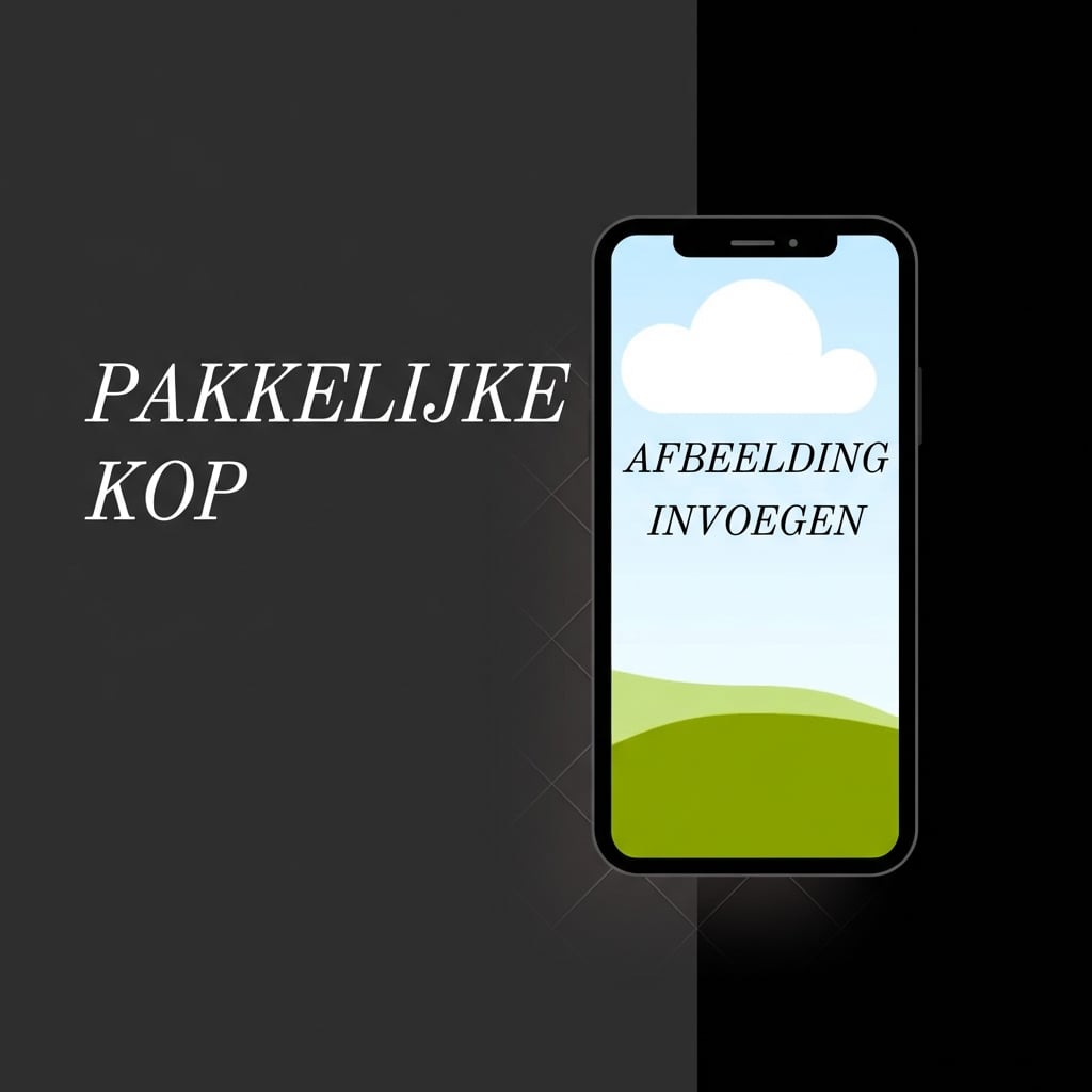 Wireframe voor een advertentie op sociale media.