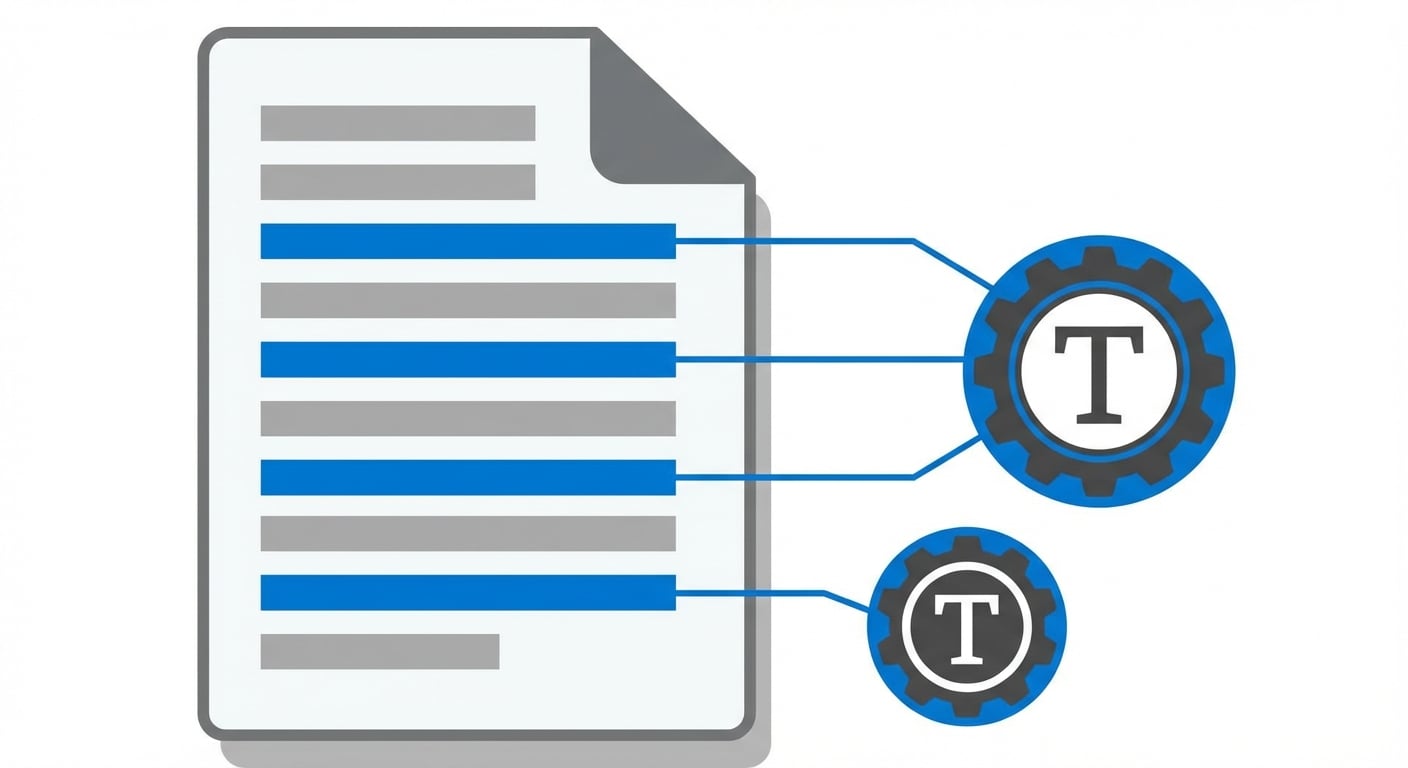 Pictogram dat laat zien dat entiteitsextractie specifieke entiteiten uit een tekst haalt