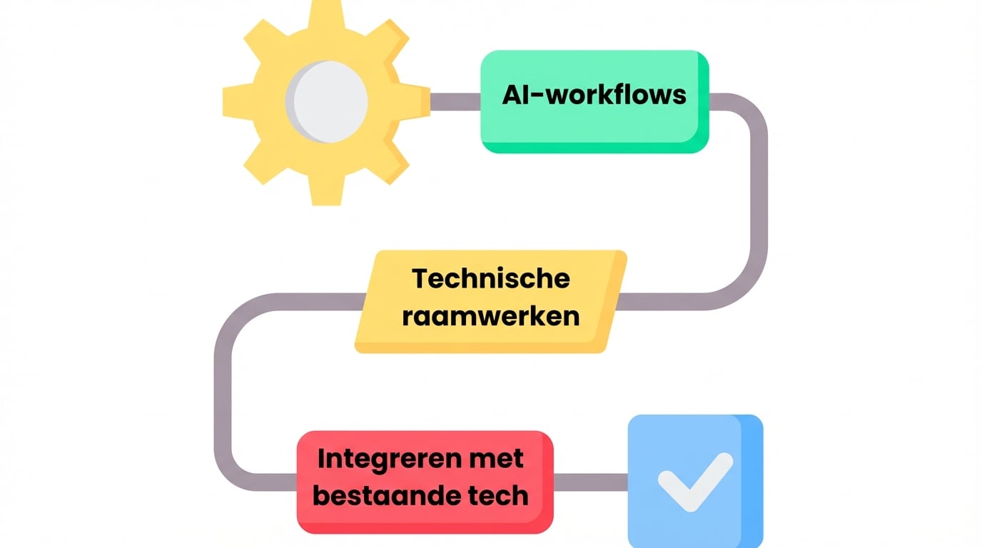 AI-workflows, engineeringframeworks en integratie van AI-software in de bestaande techstack van een bedrijf