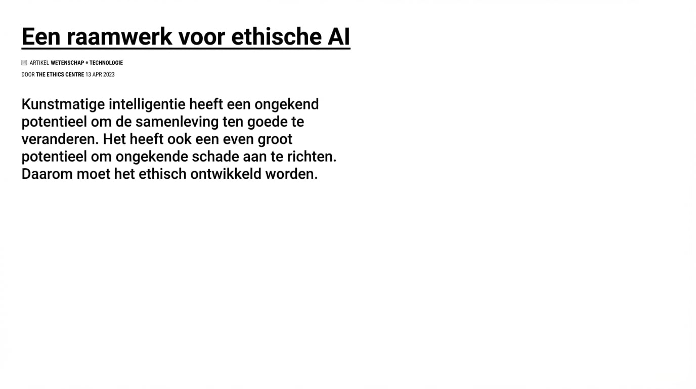 Framework voor ethische AI