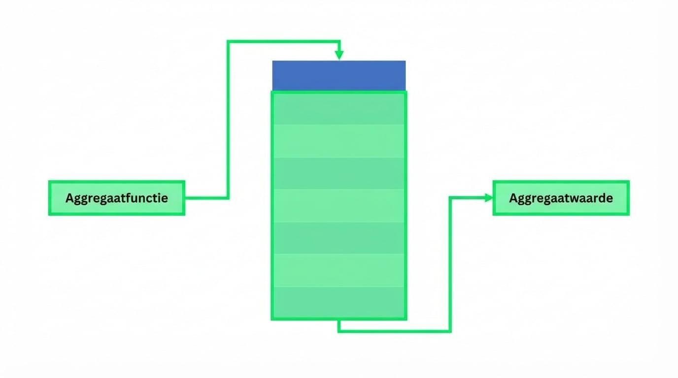 Een diagram van een evaluatie op kolomniveau