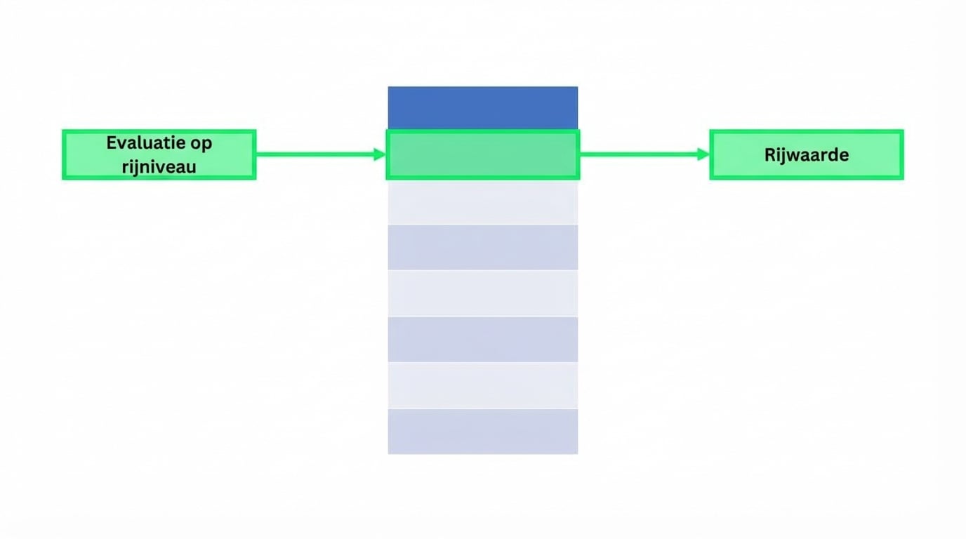 Een diagram van een evaluatie op rijniveau