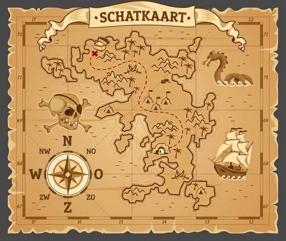 Afbeelding van een schatkaart