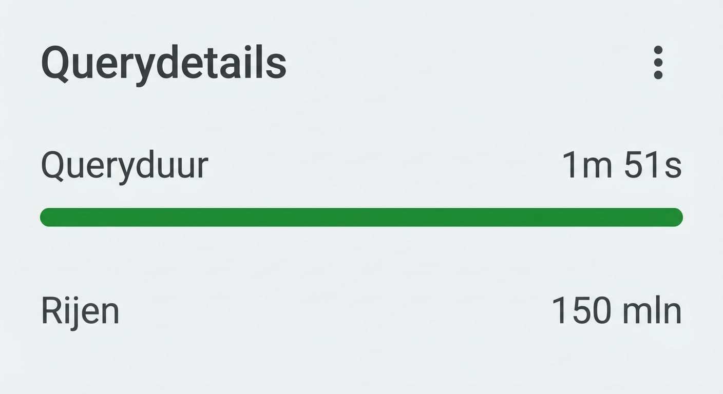 Querydetails, tijd en aantal rijen
