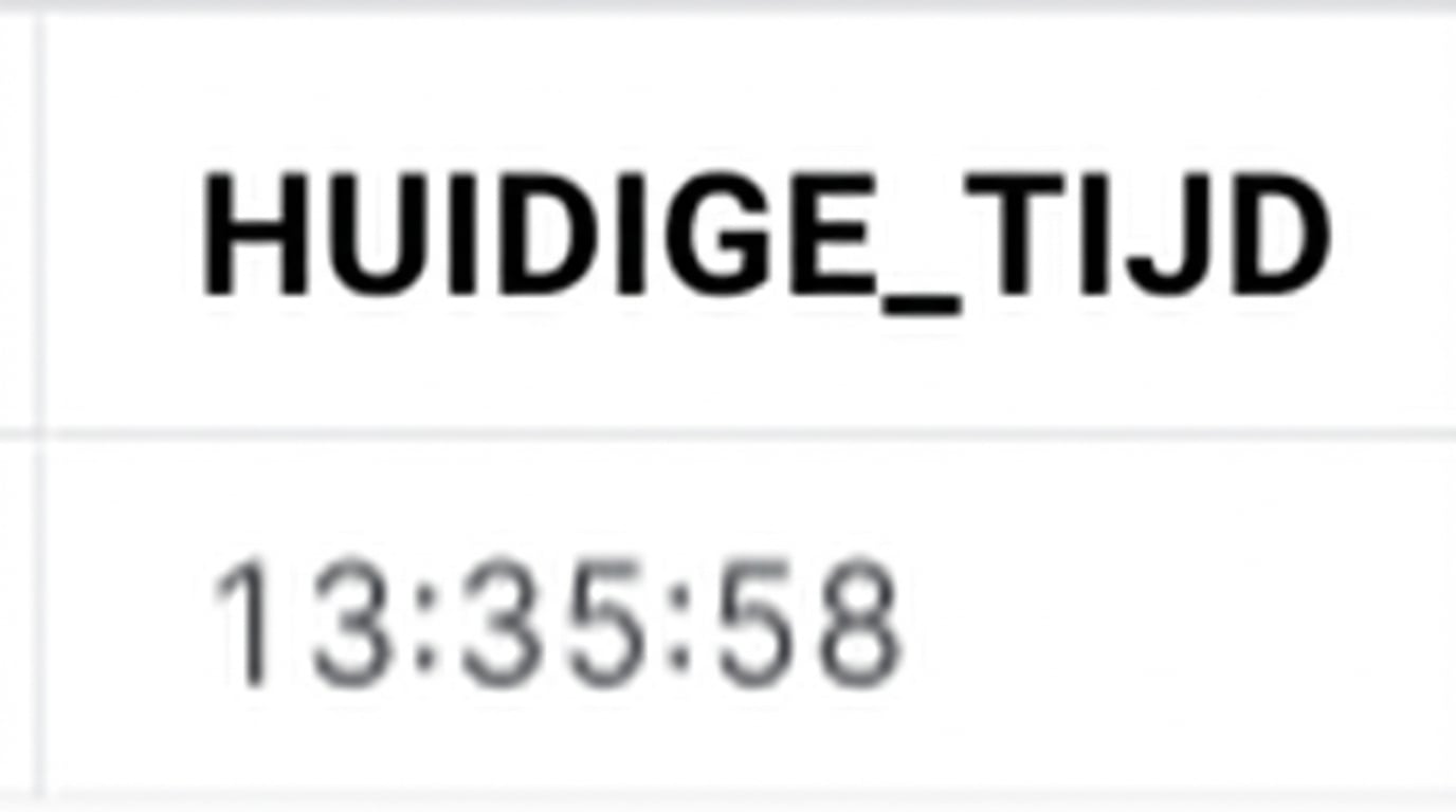 Huidige tijd resultaat