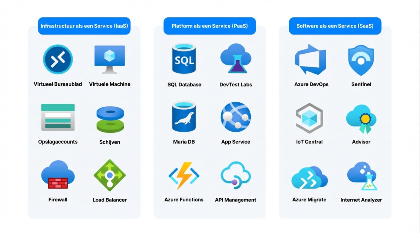 Lijst met services per type cloudservice