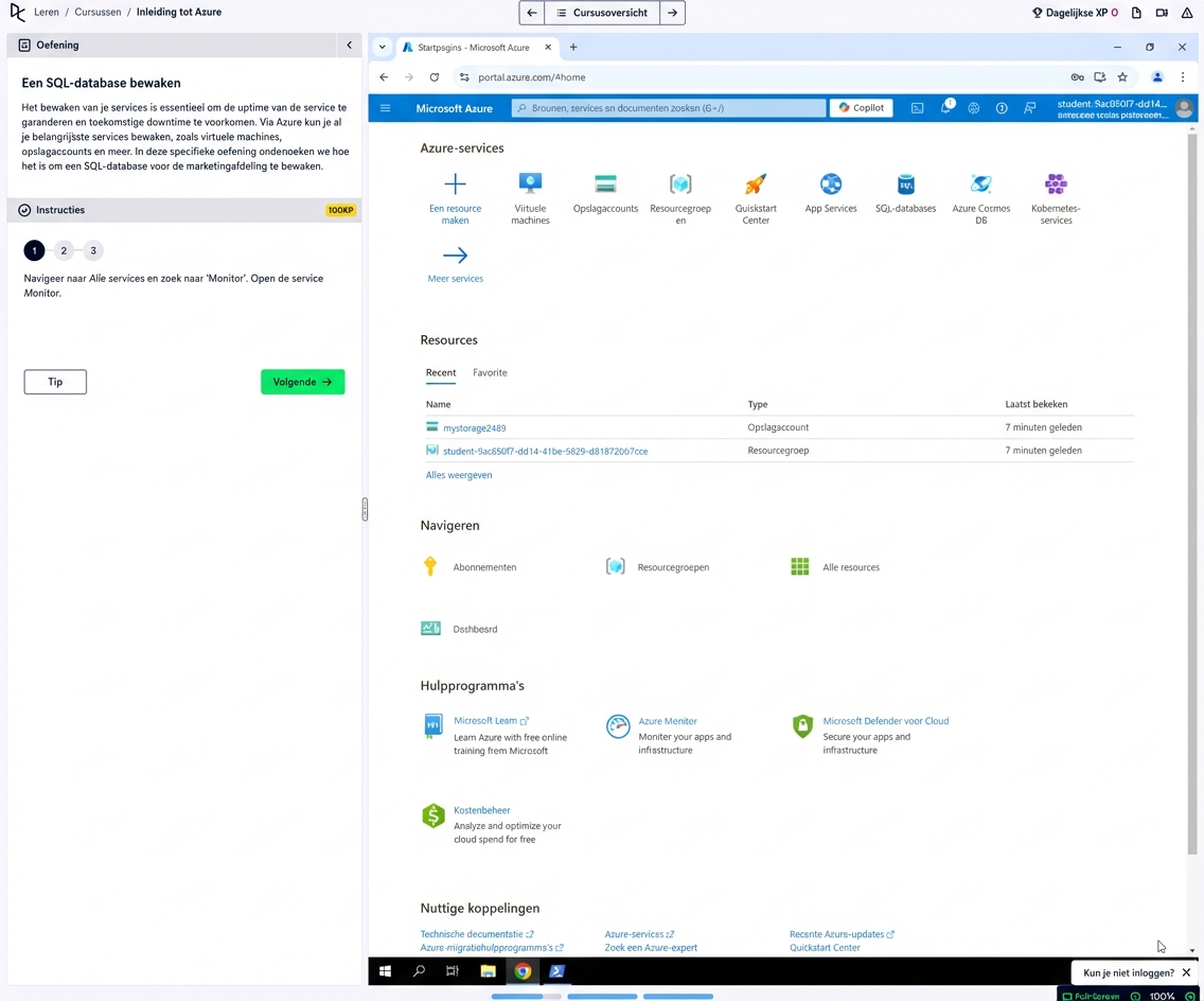 Azure-landingspagina
