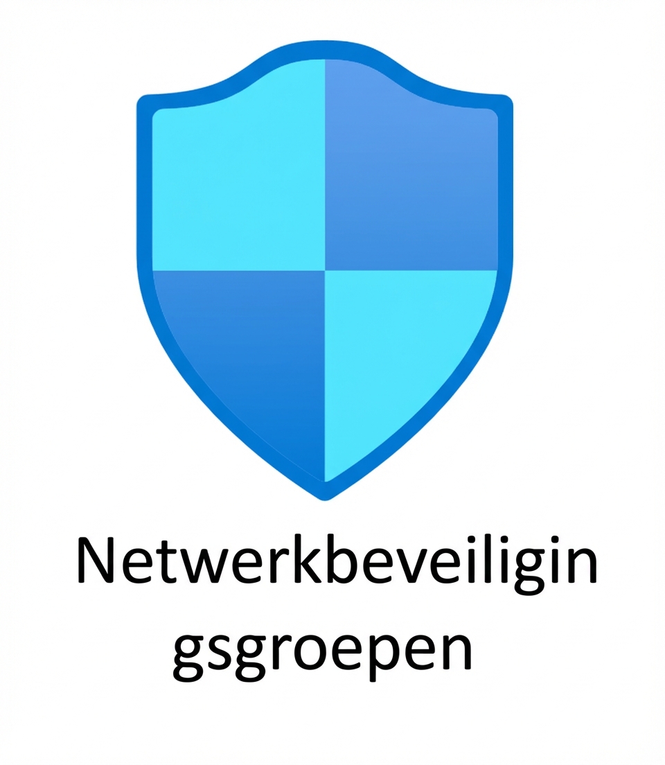 blauw schild met de tekst network security groups eronder
