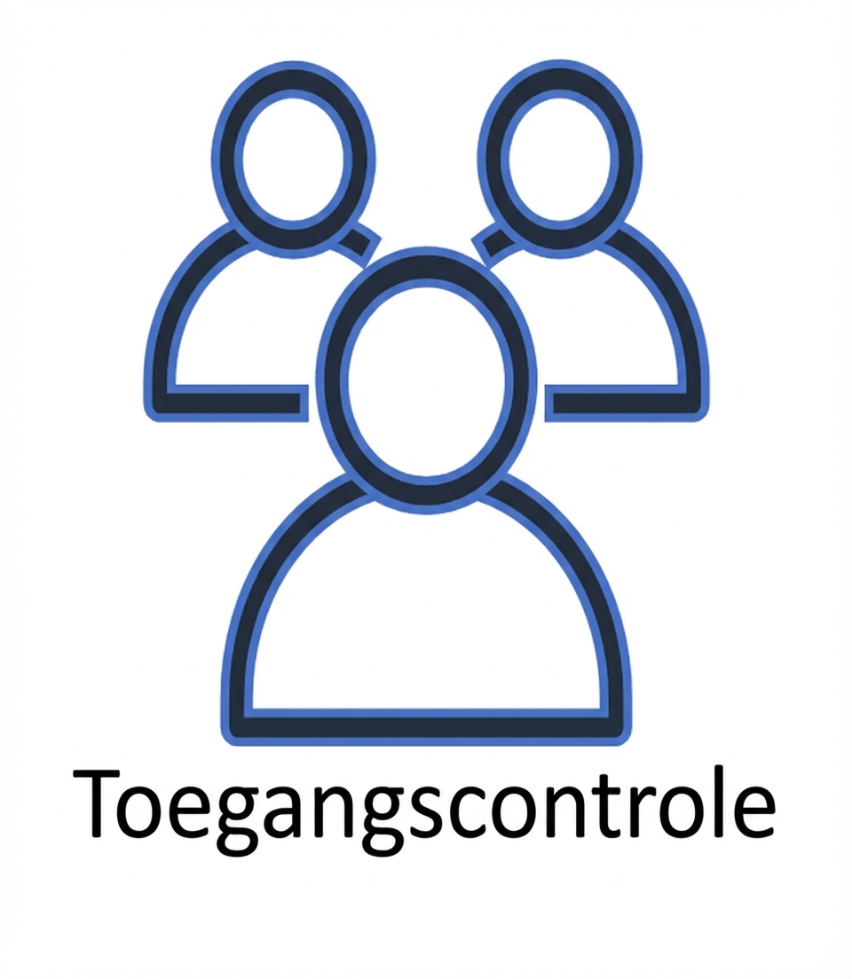 tekening met gestileerde mensen en de tekst access control