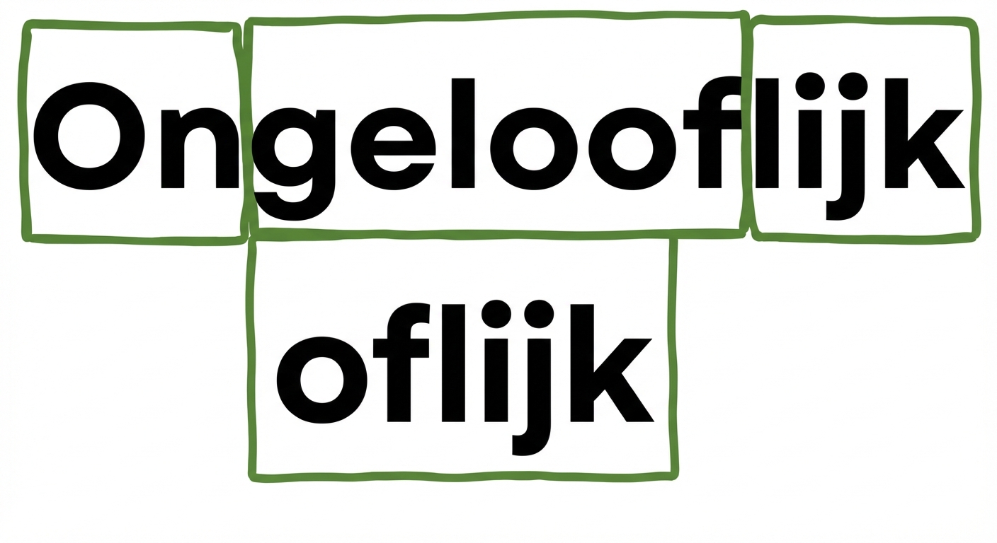 Unbelievably getokenized als un, believ, ably.