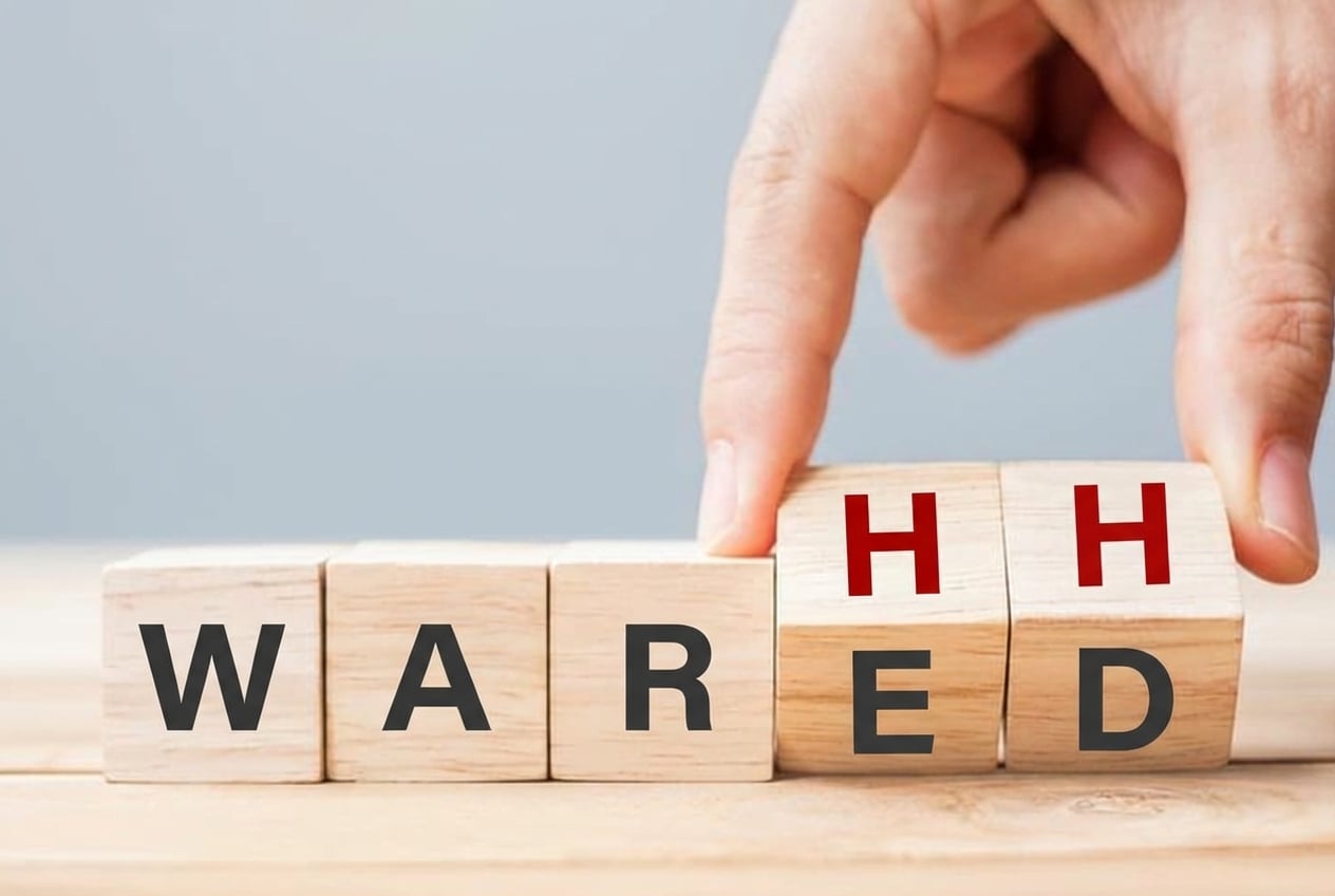 De woorden "Truth" en "Trust" gelegd met houten blokjes