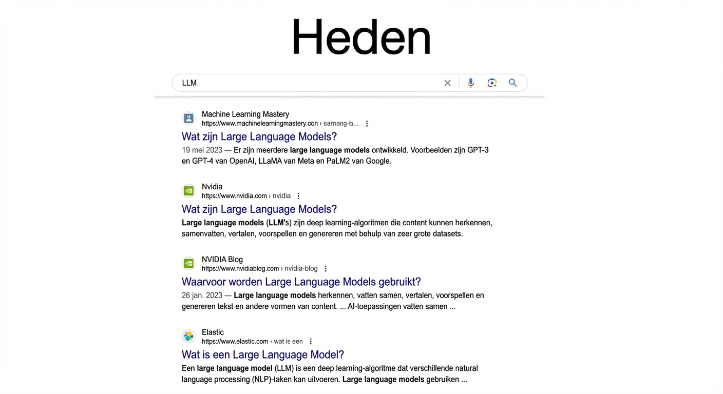 LLM Google-zoekresultaten van nu