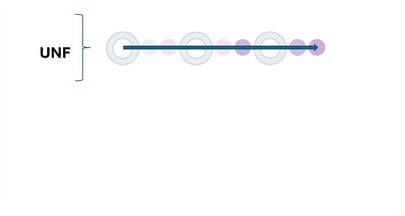 Vervaalde stappen na UNF