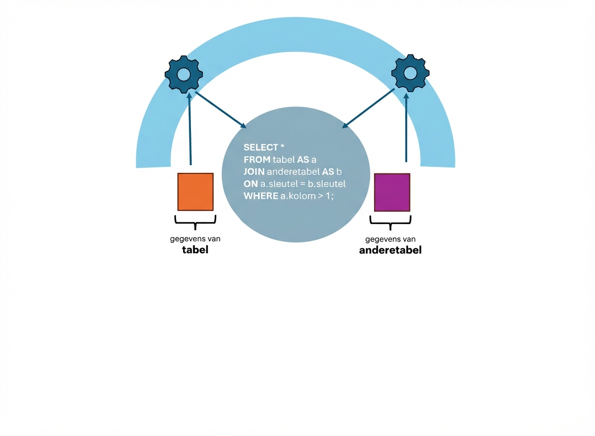 Gegevens gesplitst in reguliere partities