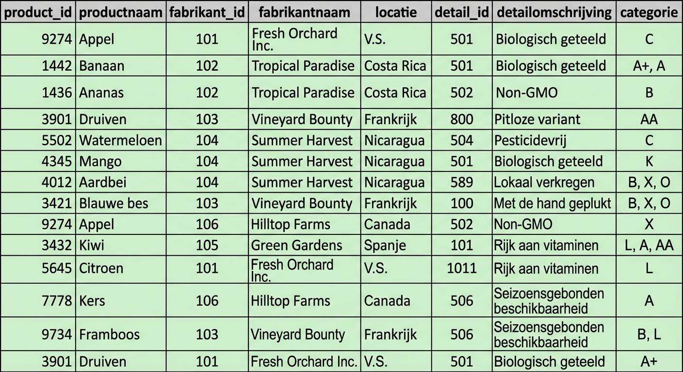 Entiteit all products