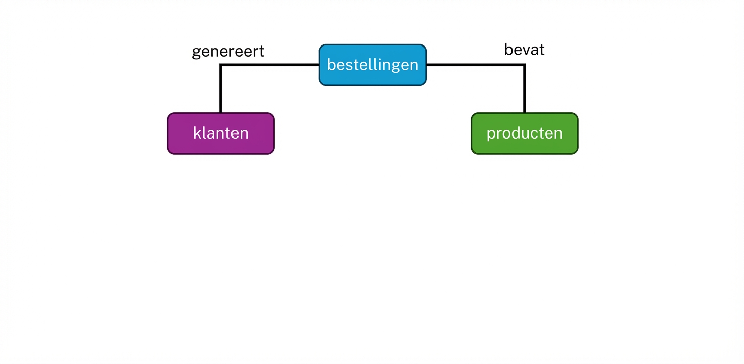 Conceptueel model, relaties tussen de entiteiten