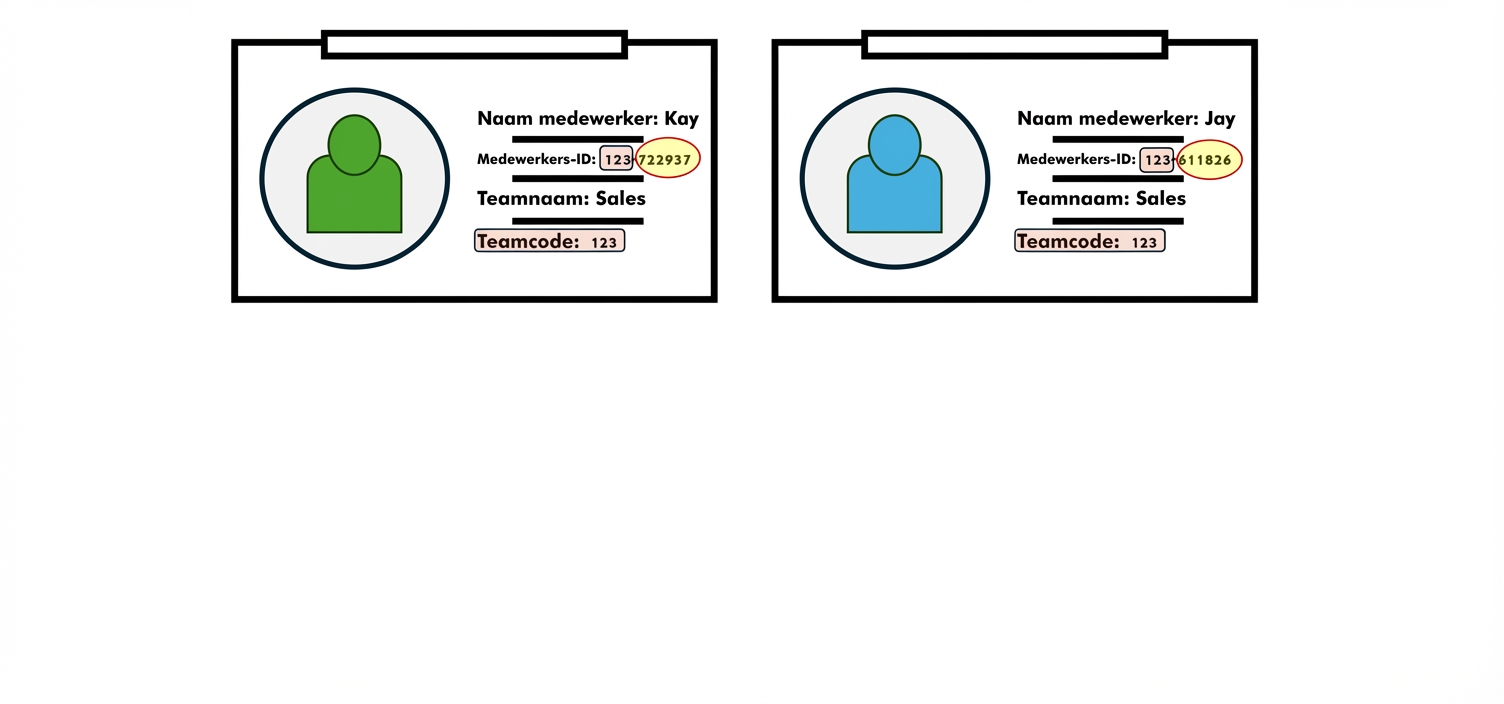 Medewerkerspassen met partiële afhankelijkheid