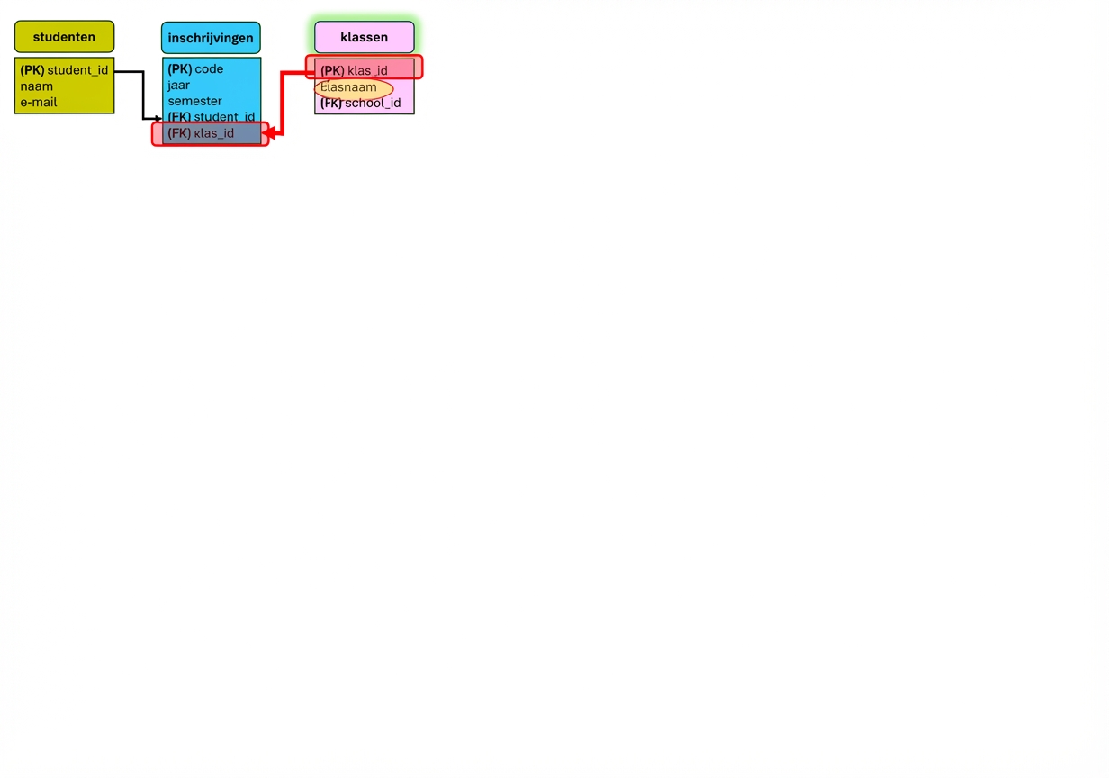 ER-model bevragen voor vaknamen