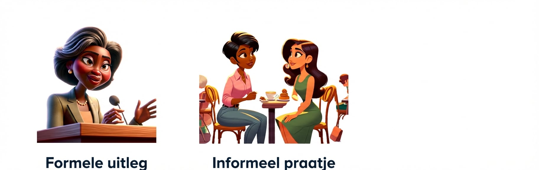 Twee mensen in een informeel gesprek