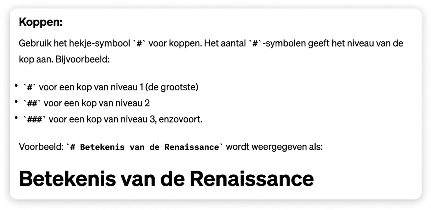 Voorbeelden van koppen