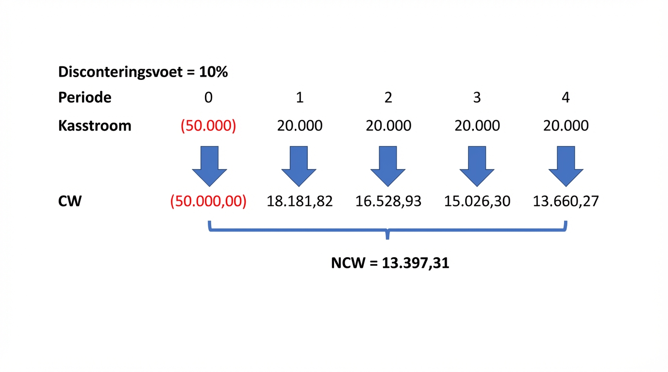 voorbeeld van NPV-formule