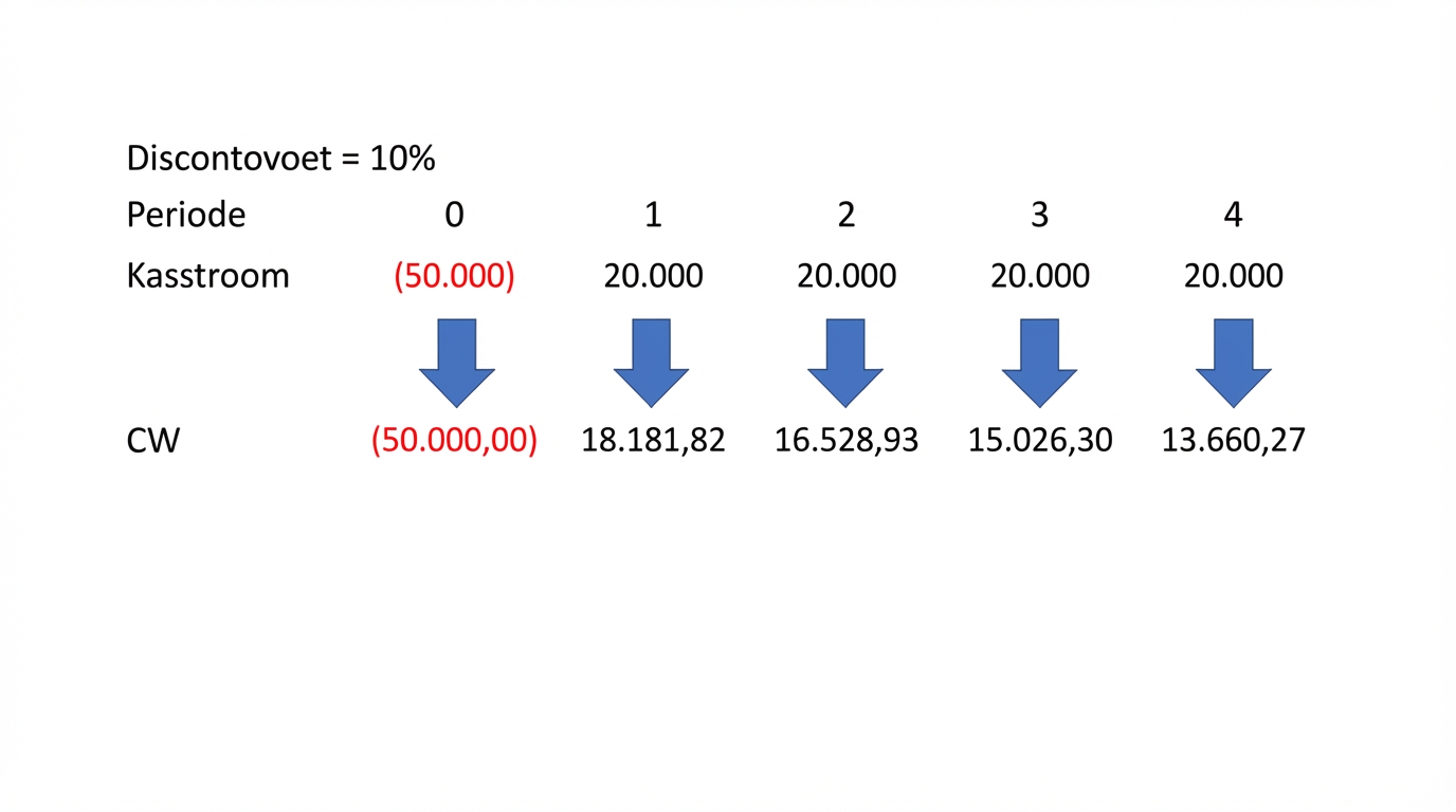 voorbeeld van NPV-formule
