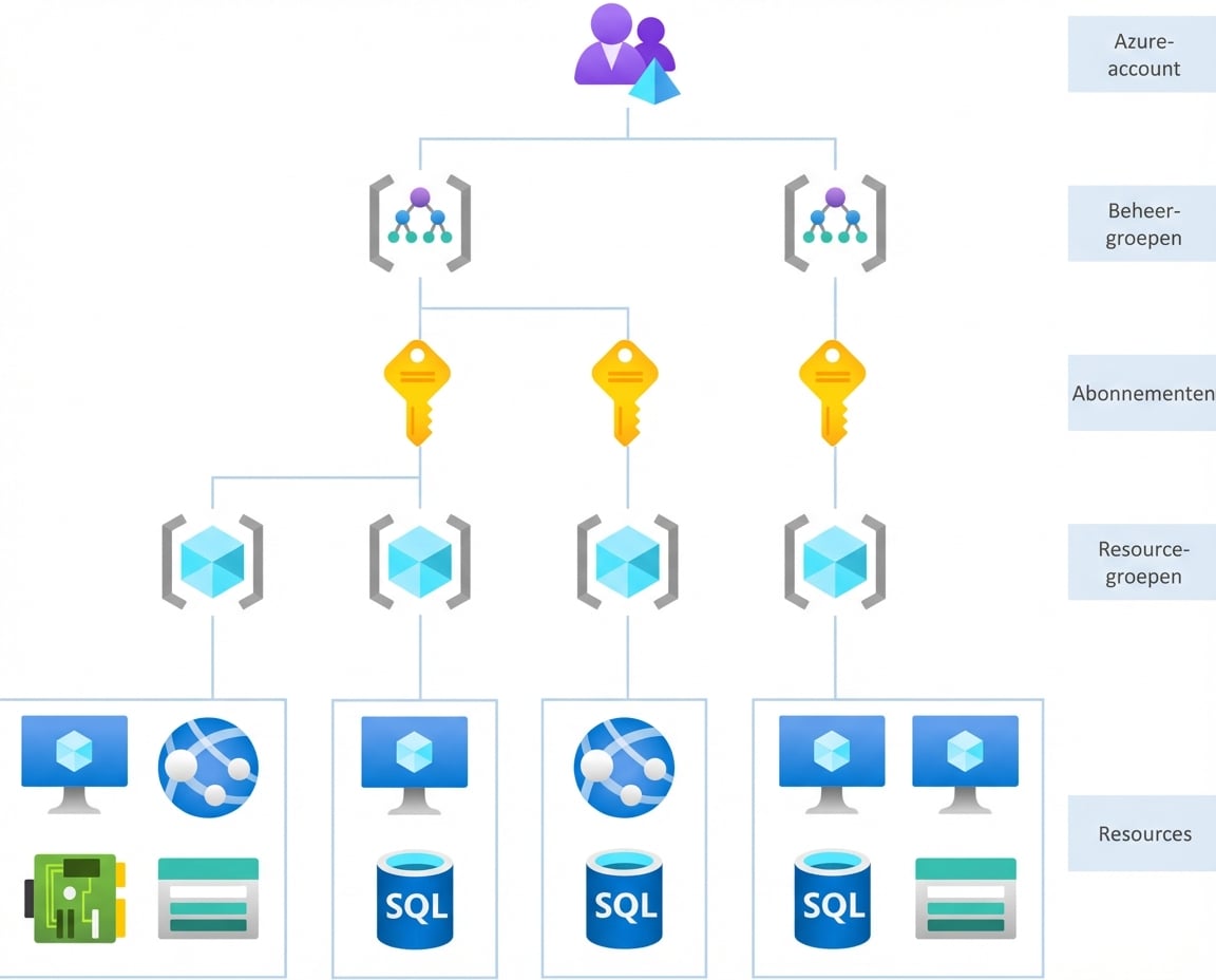Hiërarchische structuur van Azure